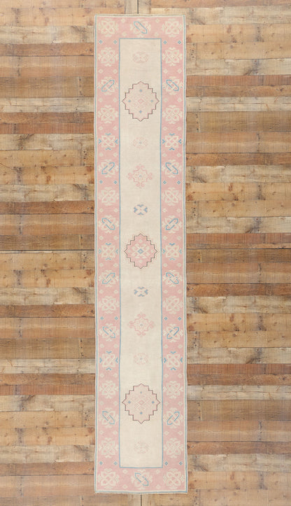 2 x 12 Vintage Pink Persian Hamadan Rug 53942