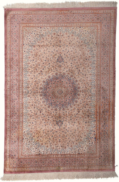 4 x 6 Vintage Persian Silk Qum Rug 78681
