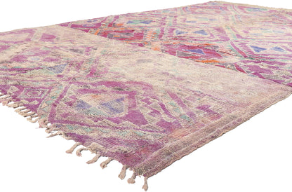 7 x 11 Vintage Purple Boujad Moroccan Rug 20956