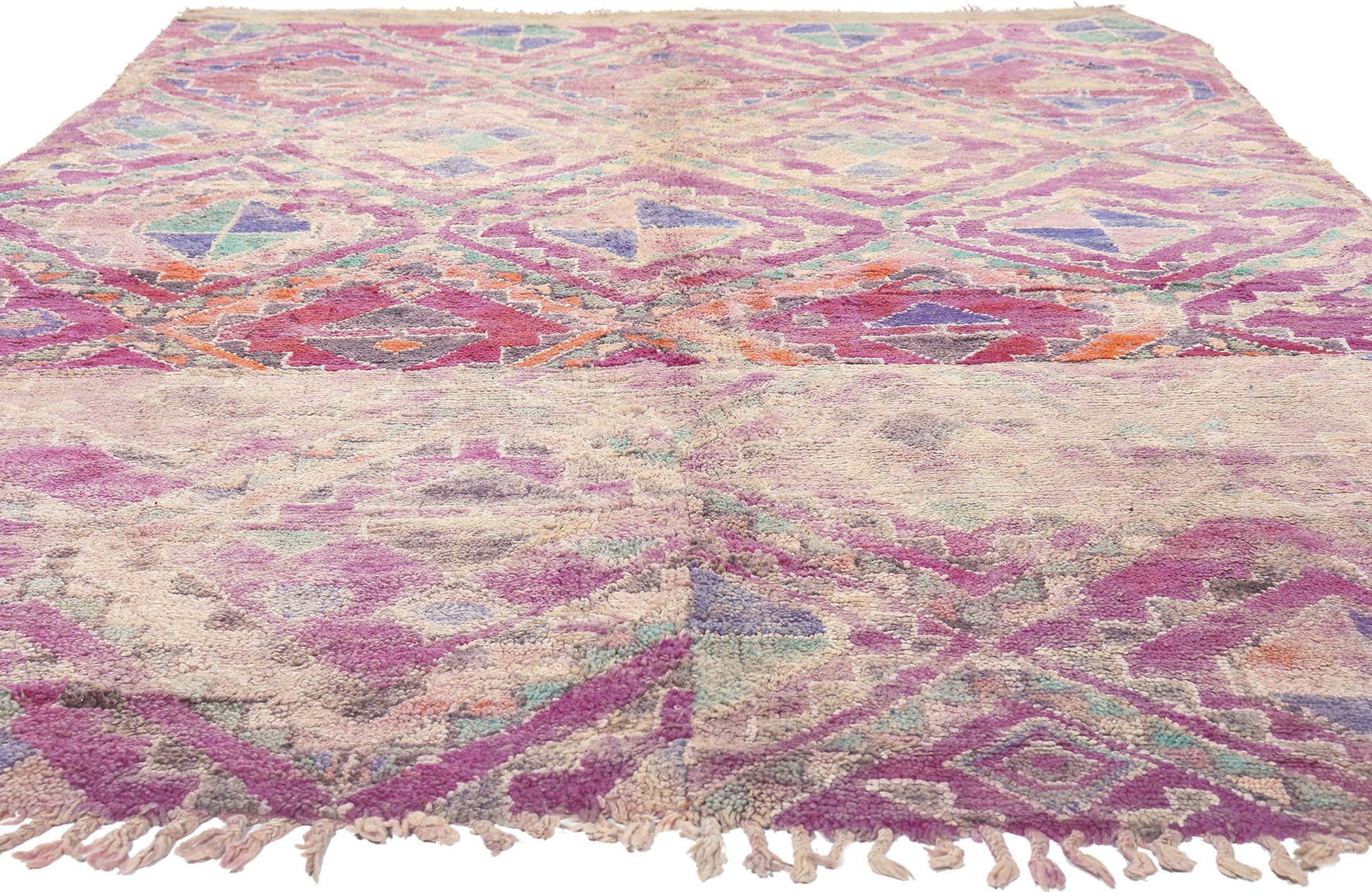 7 x 11 Vintage Purple Boujad Moroccan Rug 20956