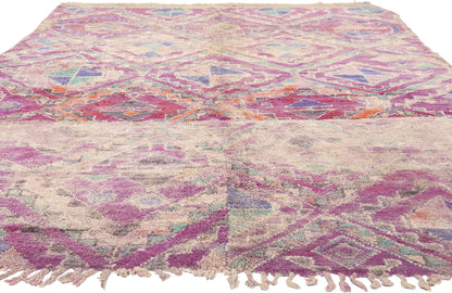 7 x 11 Vintage Purple Boujad Moroccan Rug 20956