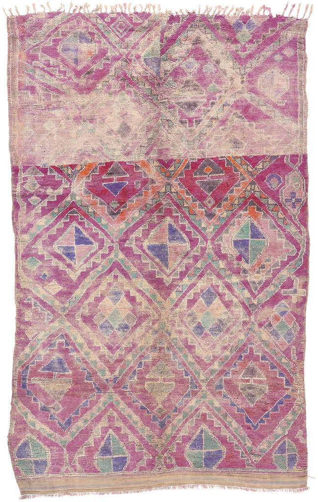 7 x 11 Vintage Purple Boujad Moroccan Rug 20956