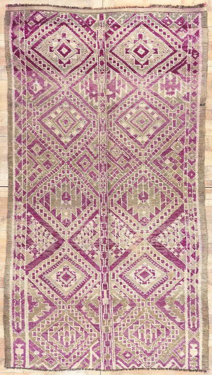 6 x 10 Vintage Purple Beni MGuild Moroccan Rug 20666