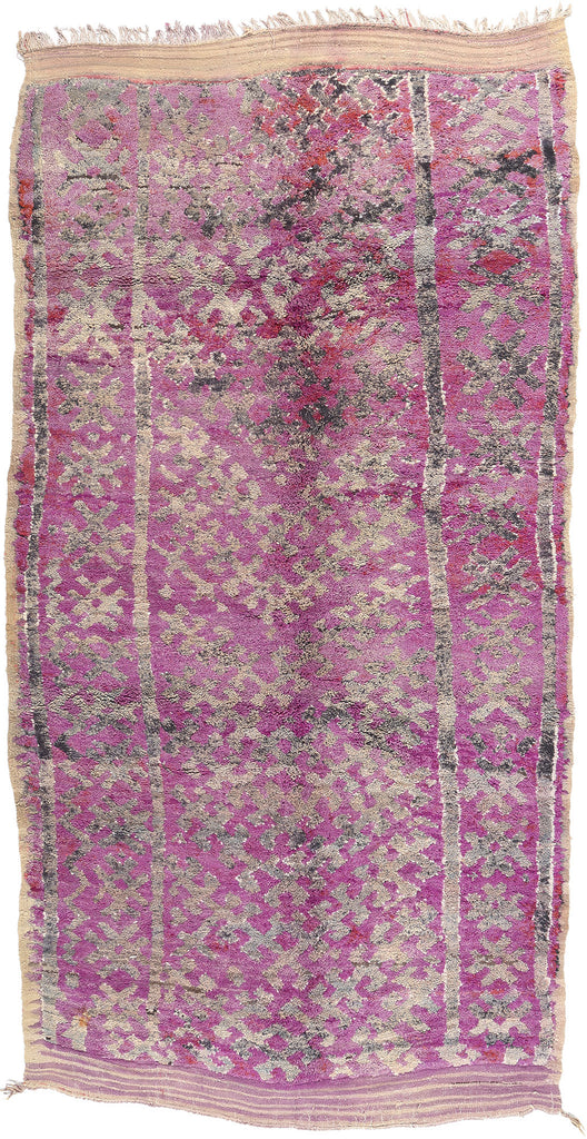 6 x 11 Vintage Purple Boujad Moroccan Rug 20596