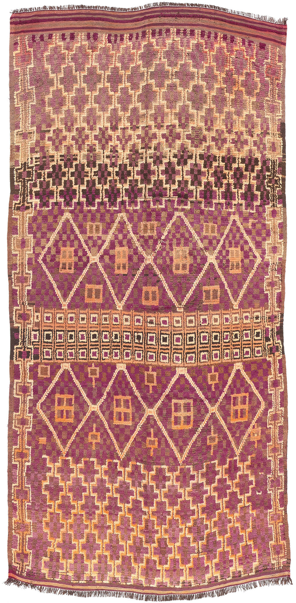 6 x 13 Vintage Purple Beni MGuild Moroccan Rug 20917