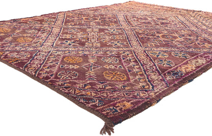6 x 8 Vintage Purple Beni MGuild Moroccan Rug 20319