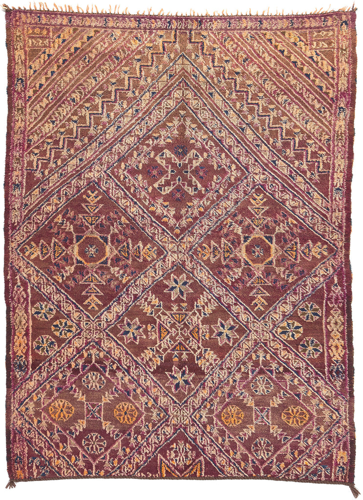 6 x 8 Vintage Purple Beni MGuild Moroccan Rug 20319