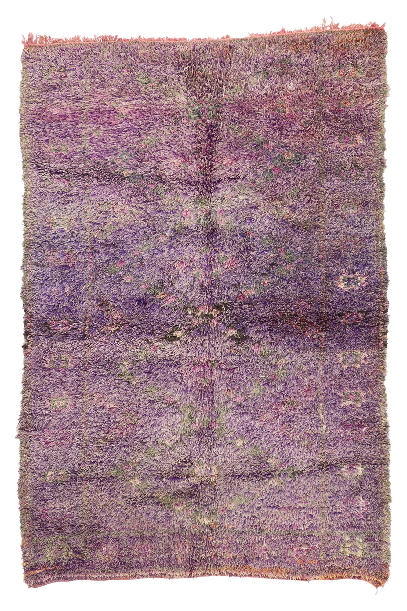 6 x 9 Vintage Purple Beni Mrirt Moroccan Rug 20753