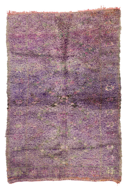6 x 9 Vintage Purple Beni Mrirt Moroccan Rug 20753