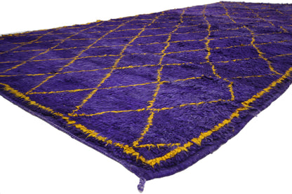 7 x 13 Vintage Purple Moroccan Beni Ourain Rug 20330