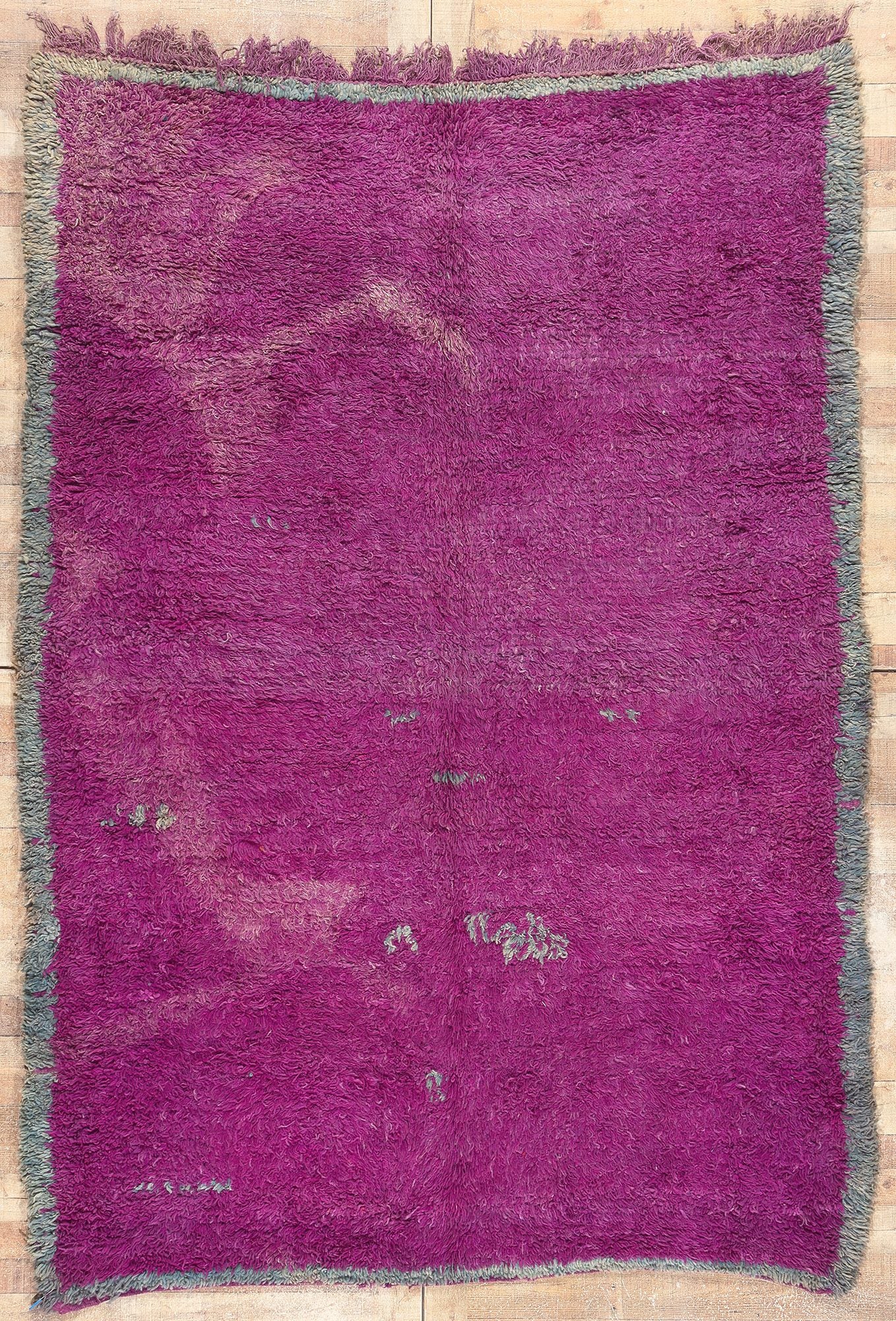 7 x 9 Vintage Purple Beni Mrirt Moroccan Rug 20669