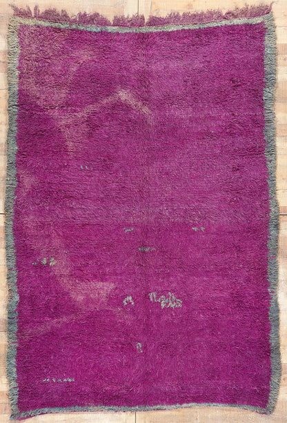 7 x 9 Vintage Purple Beni Mrirt Moroccan Rug 20669