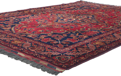 6 x 8 Vintage Afghani Rug 78344