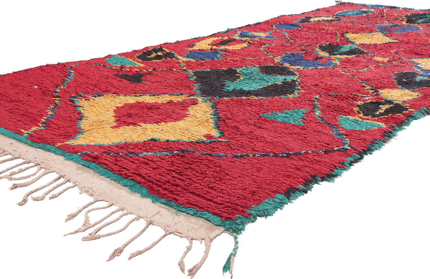 4 x 12 Vintage Red Boujad Moroccan Rug 74776