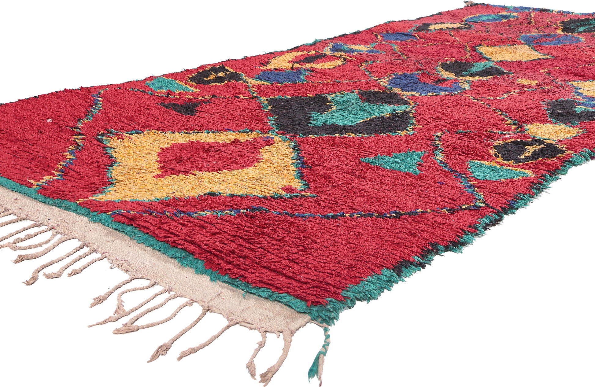 4 x 12 Vintage Red Boujad Moroccan Rug 74776