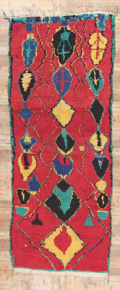 4 x 12 Vintage Red Boujad Moroccan Rug 74776