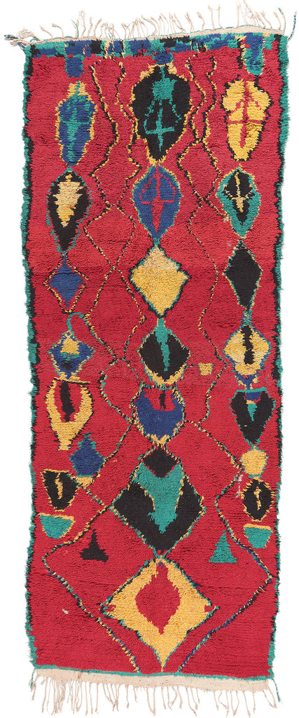 4 x 12 Vintage Red Boujad Moroccan Rug 74776