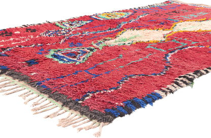 5 x 7 Vintage Red Boujad Moroccan Rug 20435