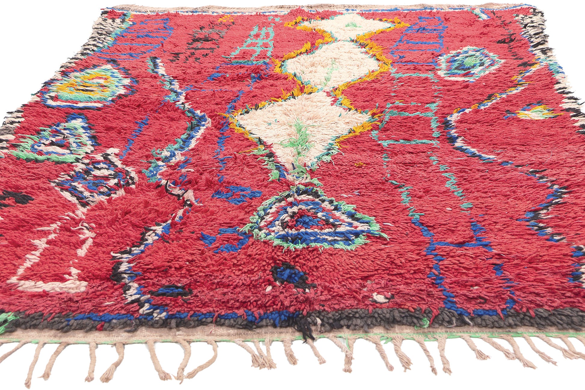 5 x 7 Vintage Red Boujad Moroccan Rug 20435