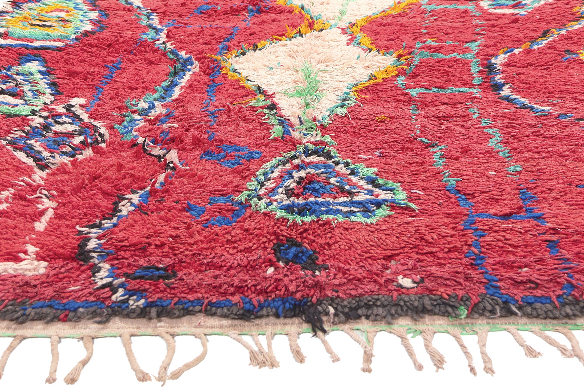 5 x 7 Vintage Red Boujad Moroccan Rug 20435