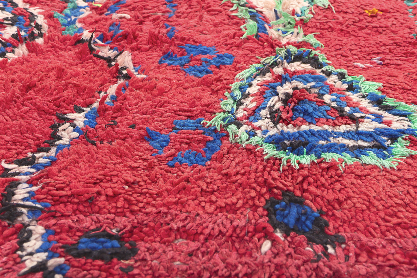5 x 7 Vintage Red Boujad Moroccan Rug 20435