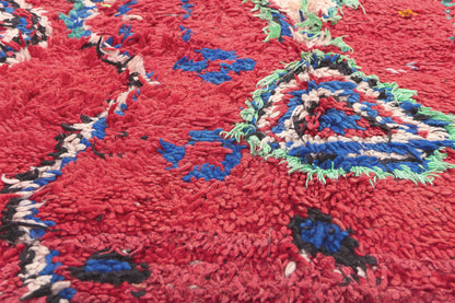 5 x 7 Vintage Red Boujad Moroccan Rug 20435