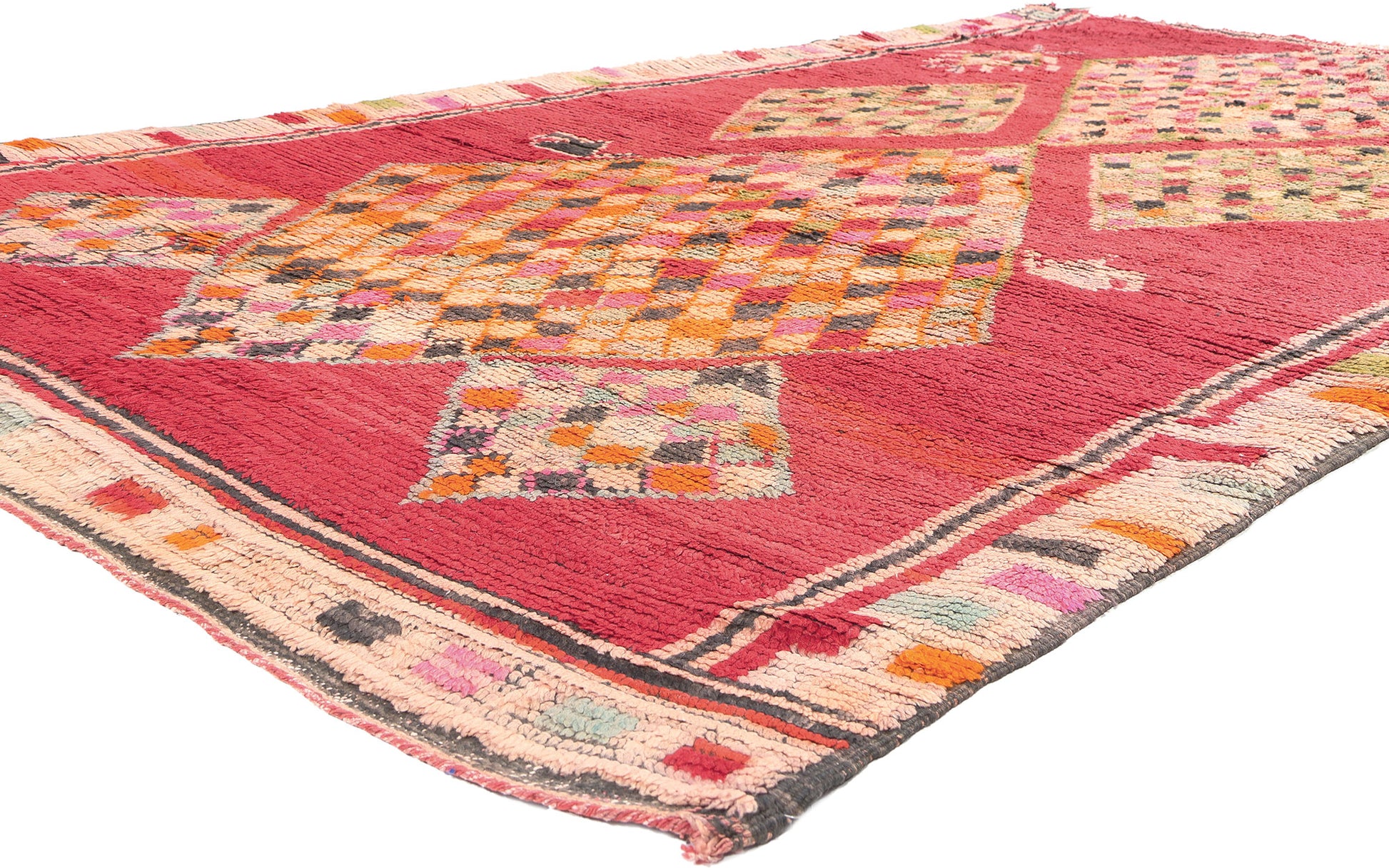 6 x 10 Vintage Red Boujad Moroccan Rug 20898