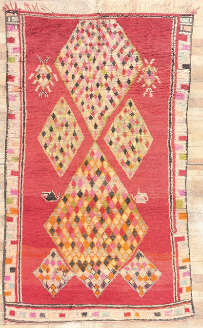 6 x 10 Vintage Red Boujad Moroccan Rug 20898