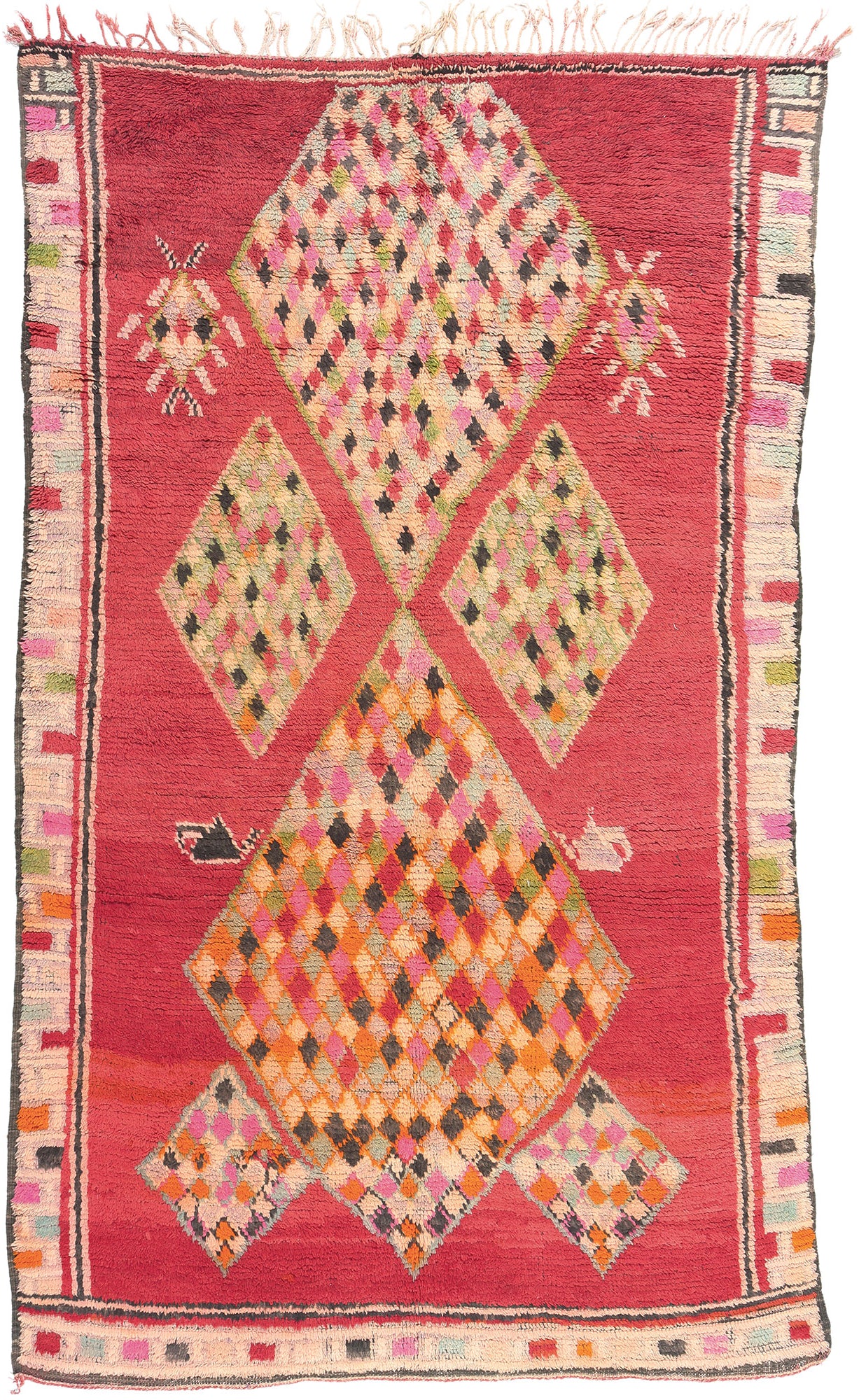 6 x 10 Vintage Red Boujad Moroccan Rug 20898