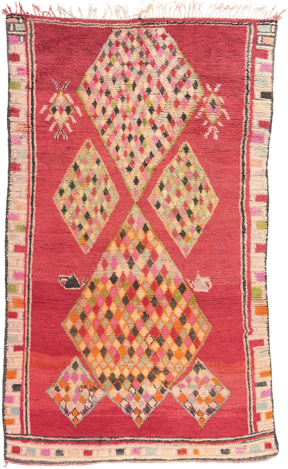 6 x 10 Vintage Red Boujad Moroccan Rug 20898