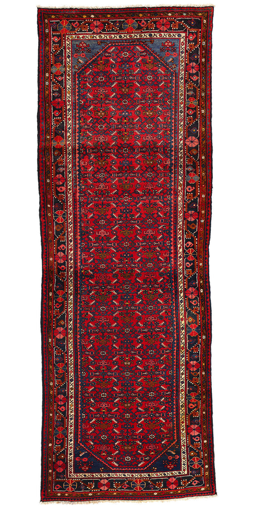 4 x 11 Vintage Persian Hamadan Rug 76135