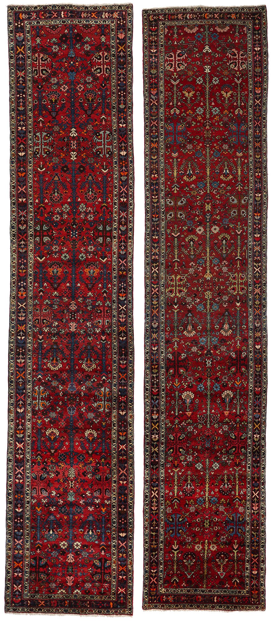 3 x 17 Vintage Red Persian Hamadan Rug 78726