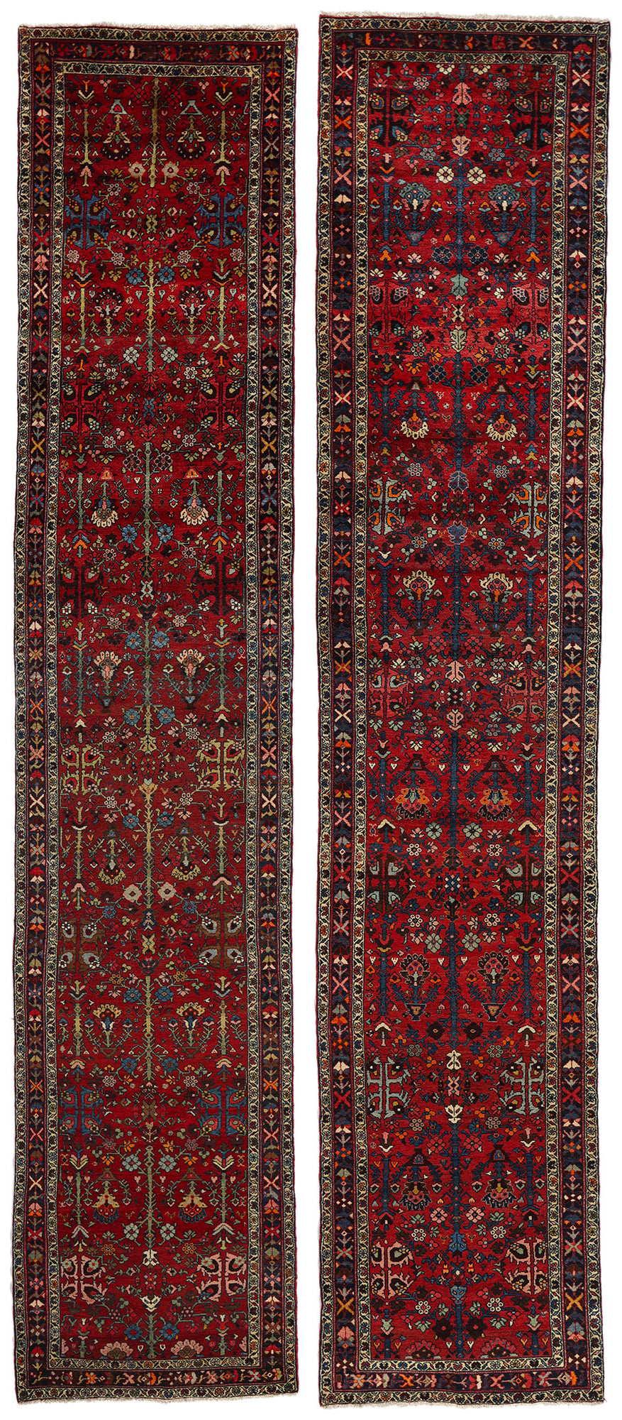 3 x 17 Vintage Red Persian Hamadan Rug 78727