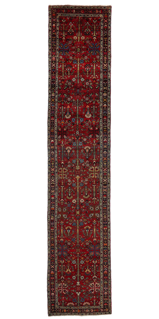 3 x 17 Vintage Red Persian Hamadan Rug 78727