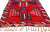 3 x 11 Vintage Red Kurdish Eagle Pictorial Rug 53888