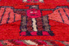 3 x 11 Vintage Red Kurdish Eagle Pictorial Rug 53888