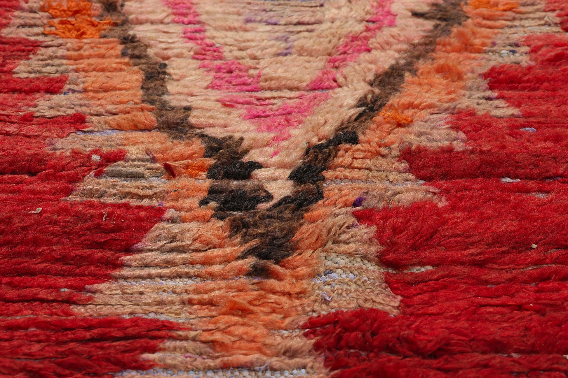5 x 7 Vintage Red Boujad Moroccan Rag Rug 21831