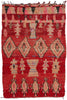 5 x 8 Vintage Red Boujad Moroccan Rag Rug 21766
