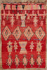 5 x 8 Vintage Red Boujad Moroccan Rag Rug 21766