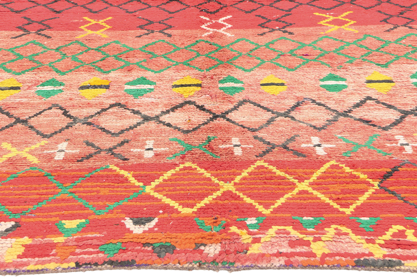 5 x 9 Vintage Red Moroccan Rag Rug 20296
