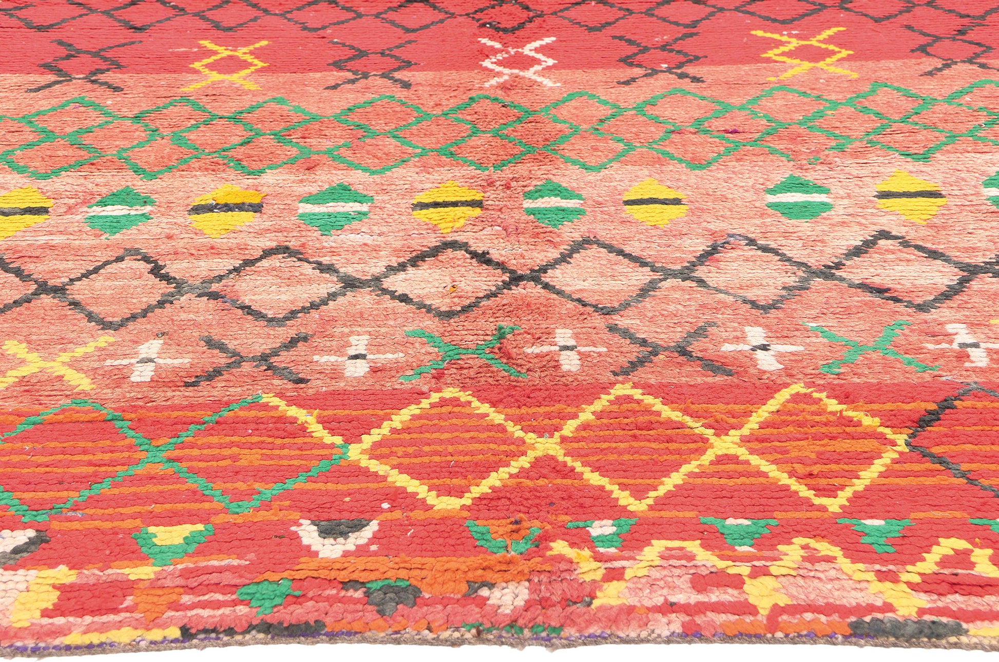 5 x 9 Vintage Red Moroccan Rag Rug 20296