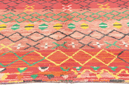 5 x 9 Vintage Red Moroccan Rag Rug 20296