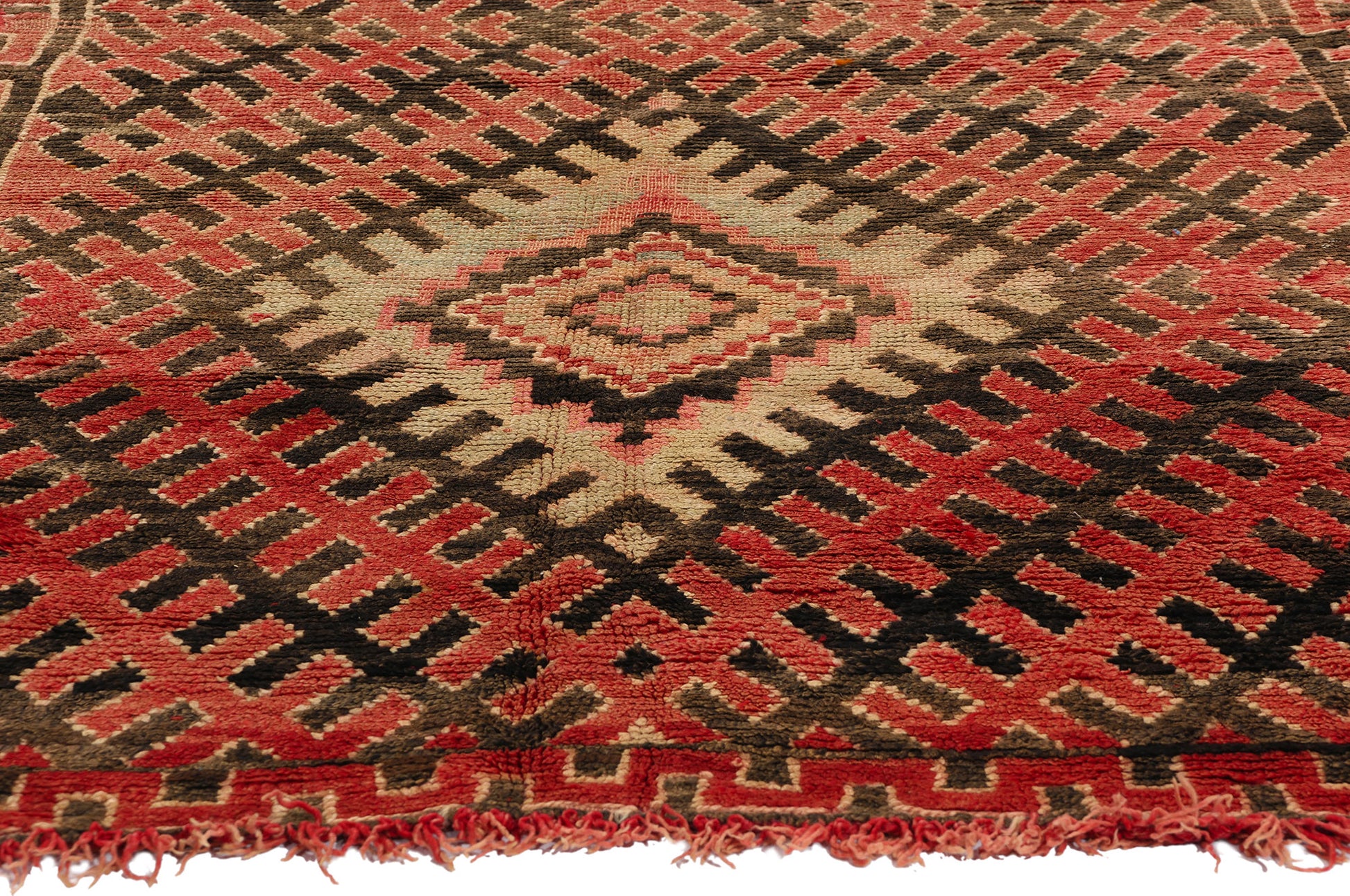 4 x 7 Vintage Red Talsint Moroccan Rug 21762