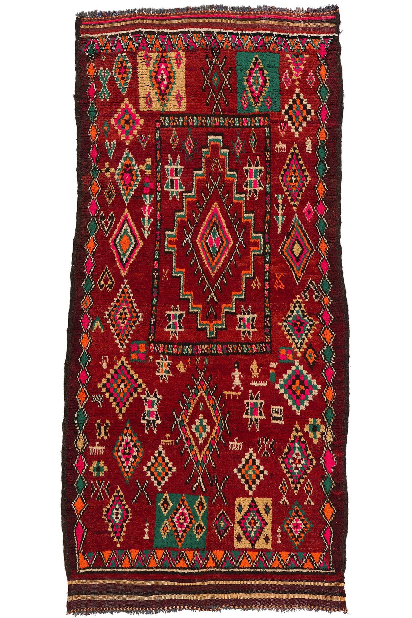 5 x 10 Vintage Red Taznakht Moroccan Rug 21840
