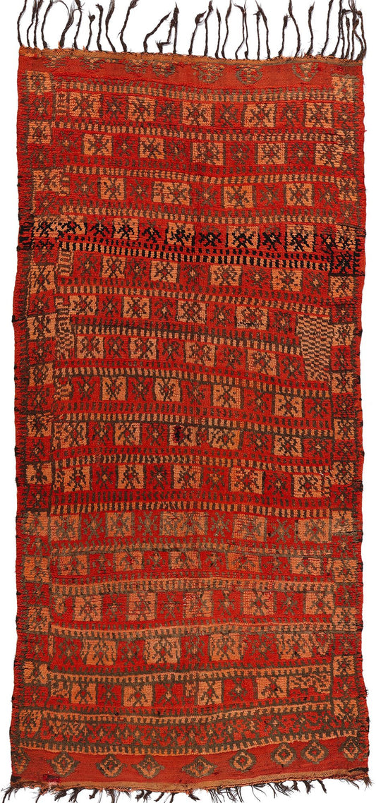 5 x 11 Vintage Red Talsint Moroccan Rug 21791