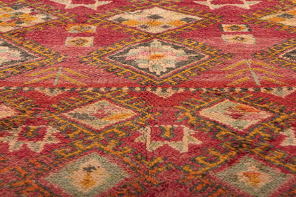 5 x 11 Vintage Red Boujad Moroccan Rug 21344