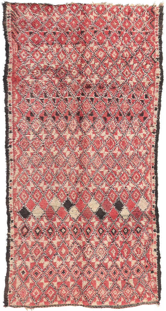 5 x 11 Vintage Red Beni MGuild Moroccan Rug 21243