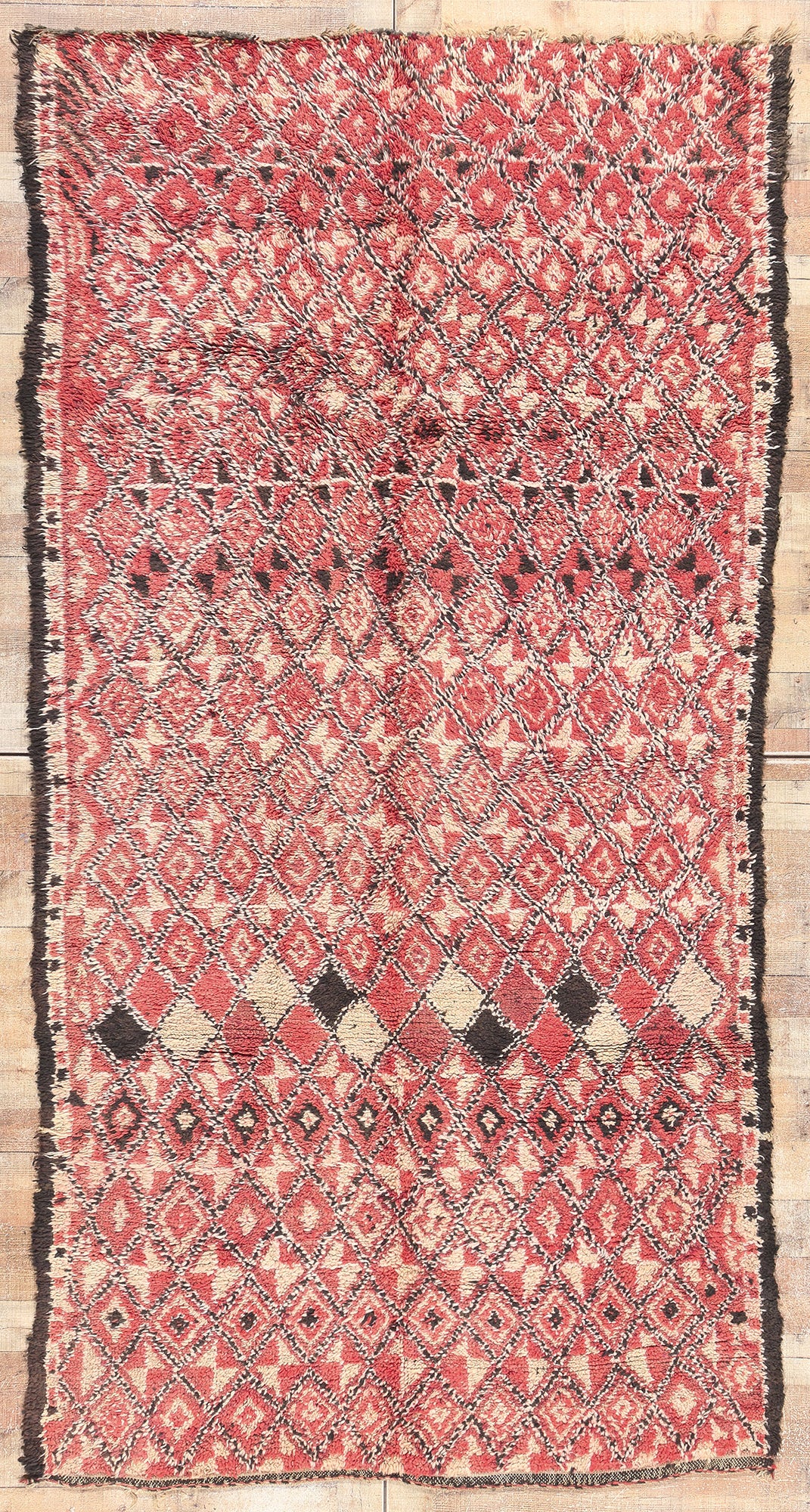 5 x 11 Vintage Red Beni MGuild Moroccan Rug 21243
