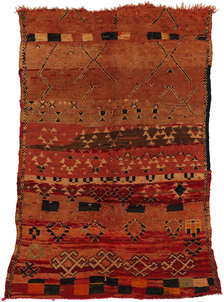 5 x 7 Vintage Red Boujad Moroccan Rug 21727
