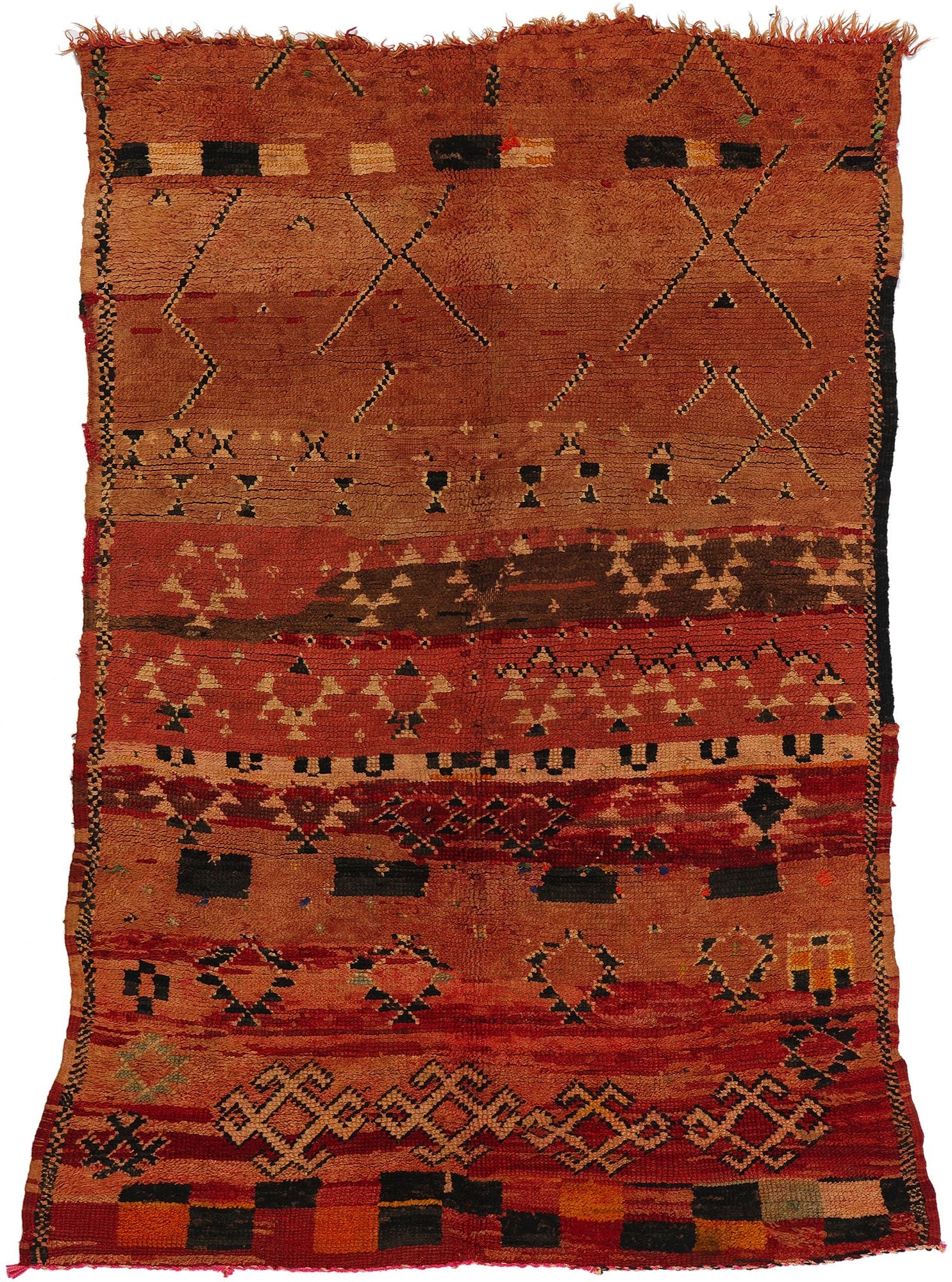 5 x 7 Vintage Red Boujad Moroccan Rug 21727